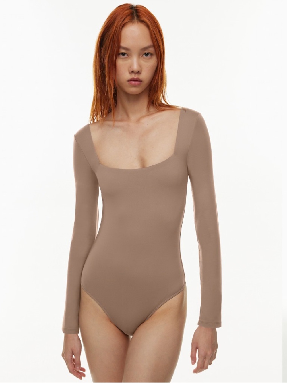 Aritzia Contour Squareneck Long Sleeve  Bodysuit